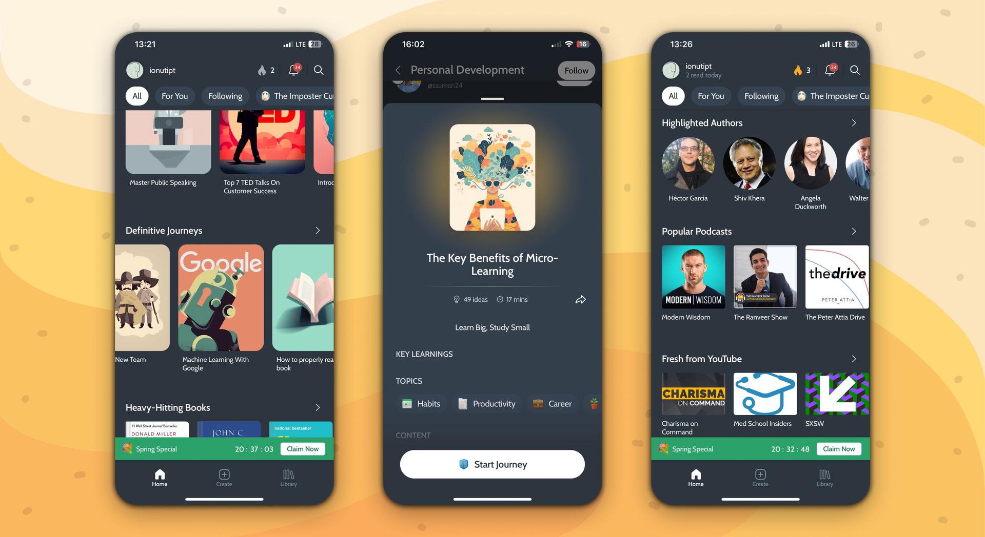 Deepstash Microlearning App Interface