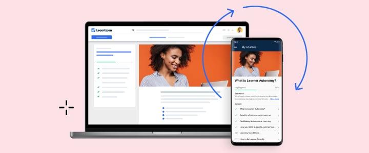 LearnUpon Microlearning App Interface