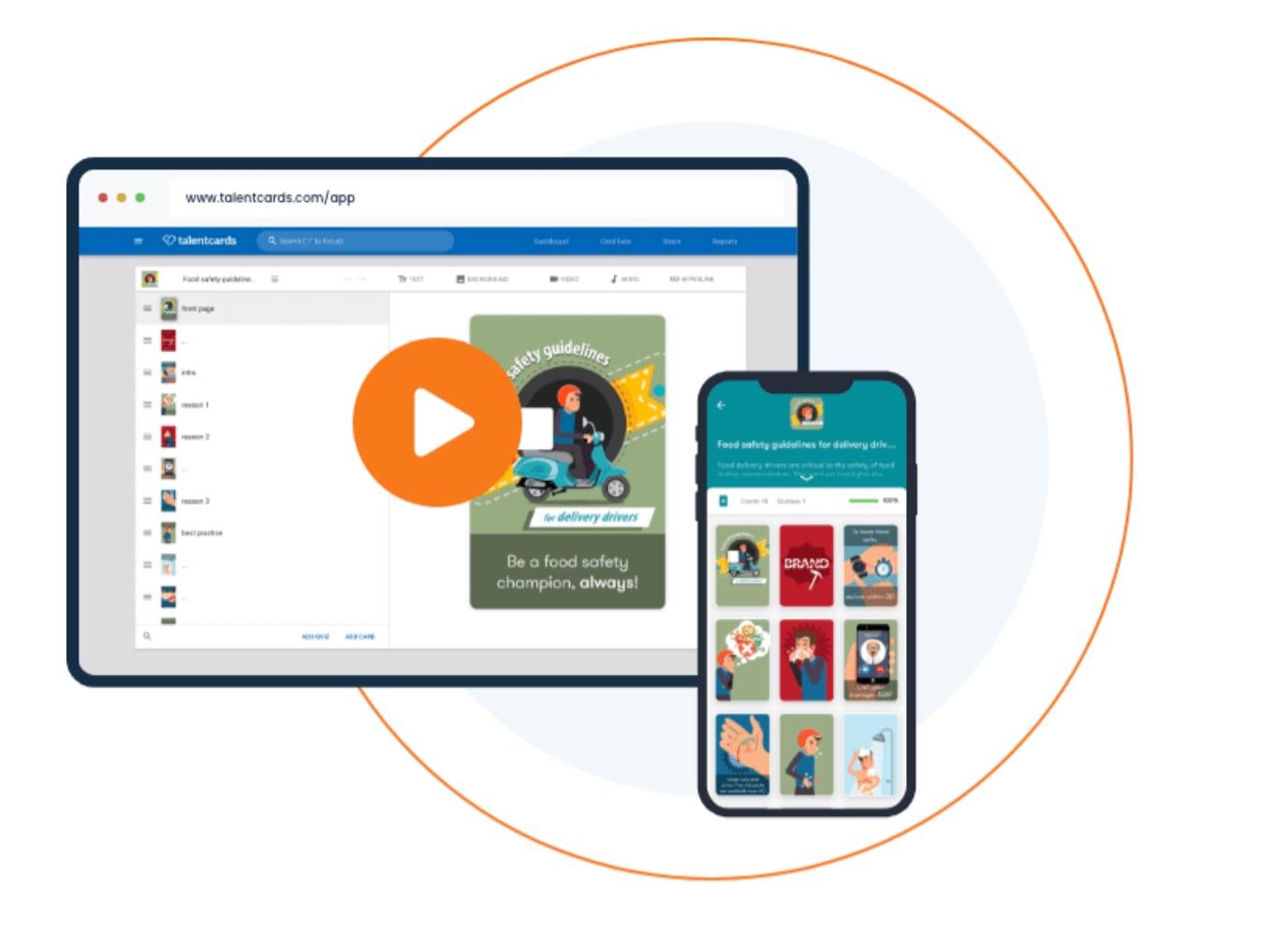 TalentCards Microlearning App Interface