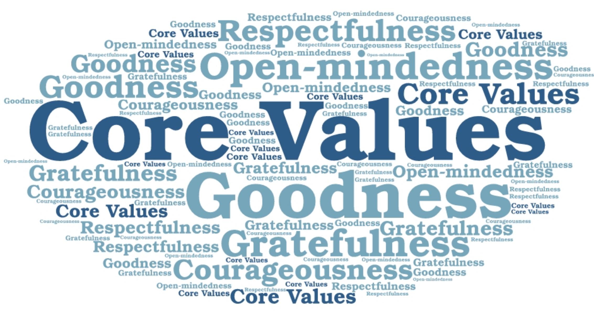 1. Write down your values