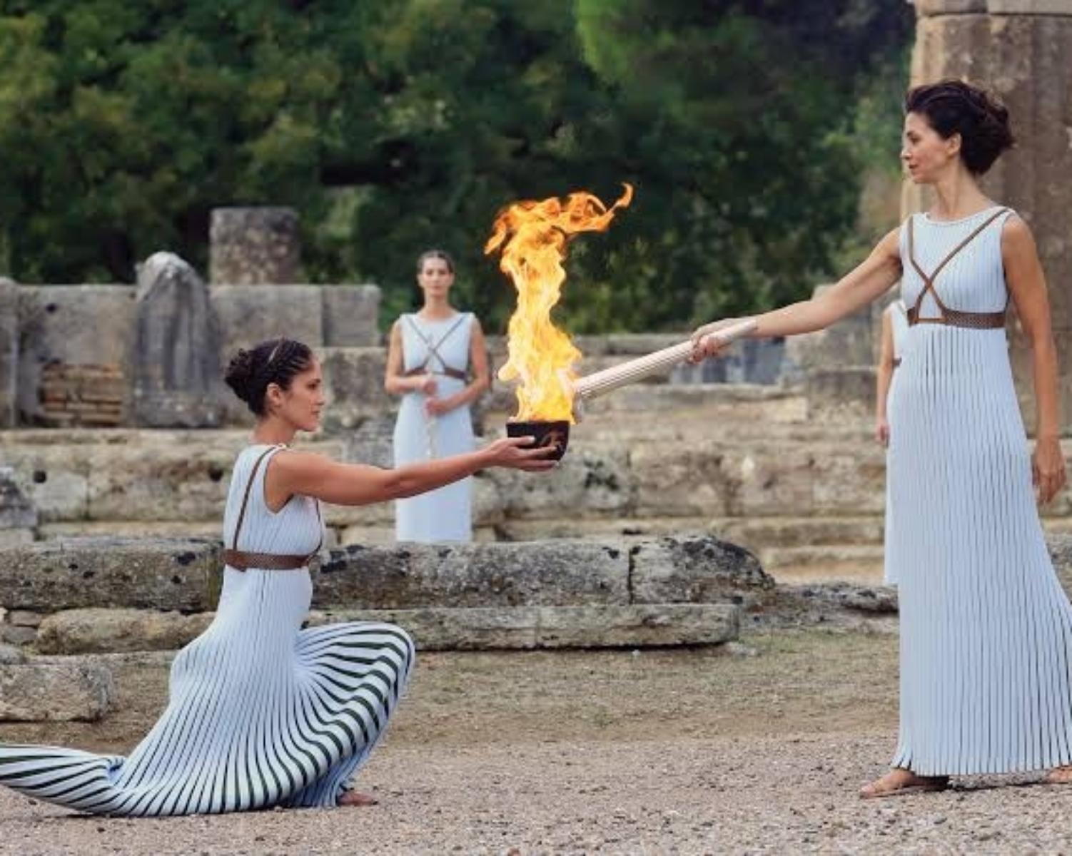 Olympic torch lighting ceremony