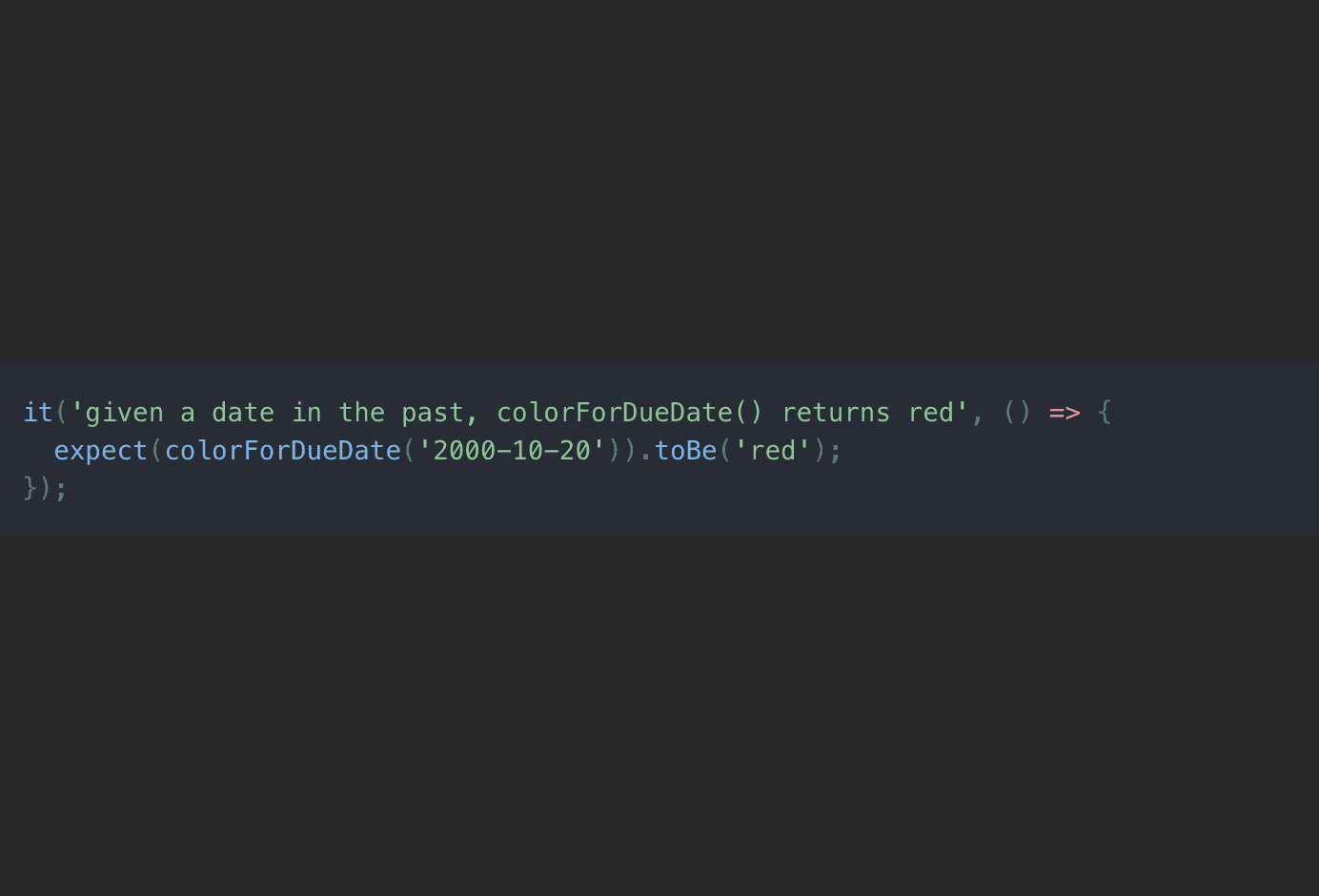 Structuring Tests