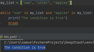 Learning Python: Conditional statements for loops