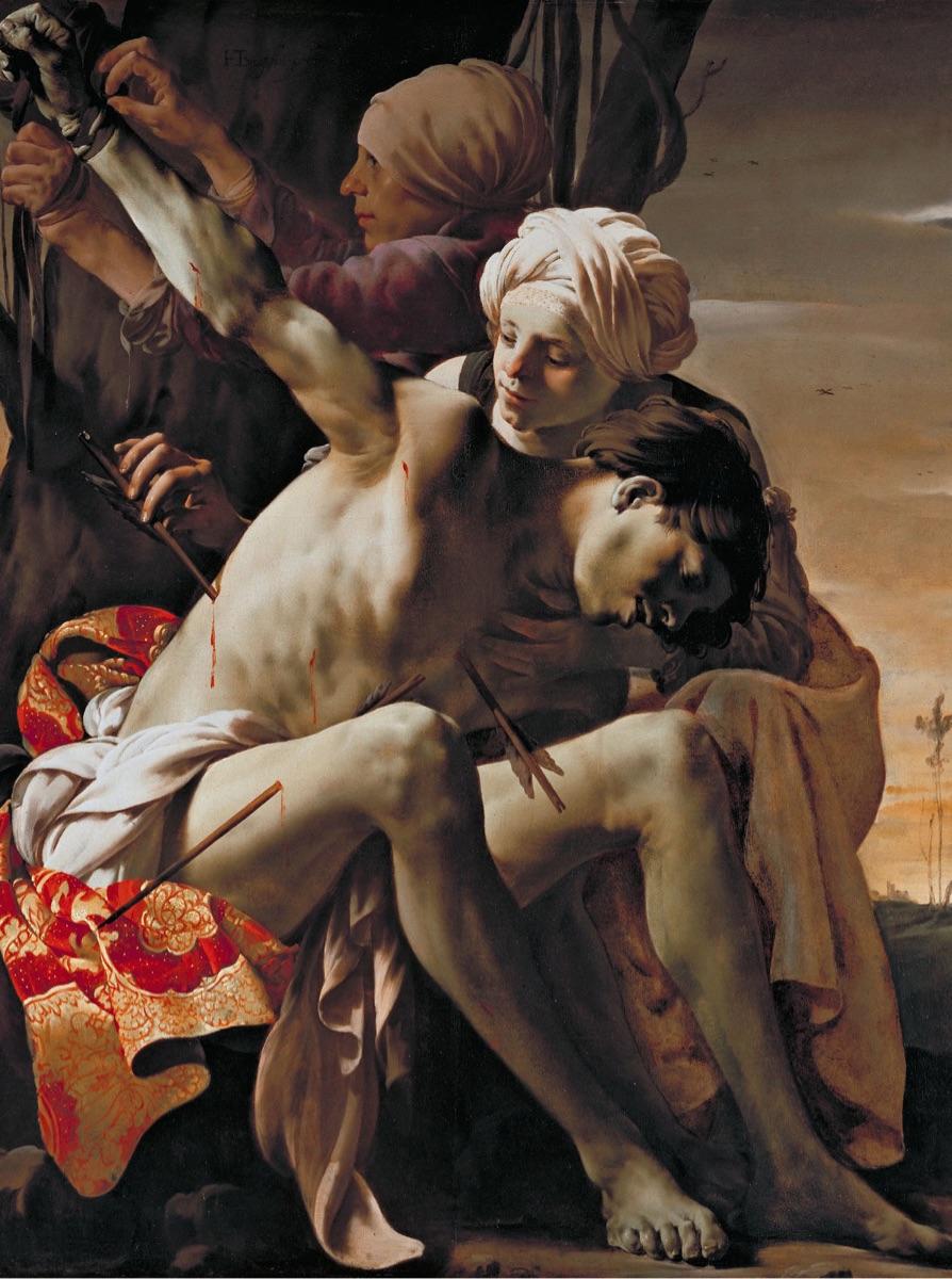 <p>Saint Sebastian tended by S...