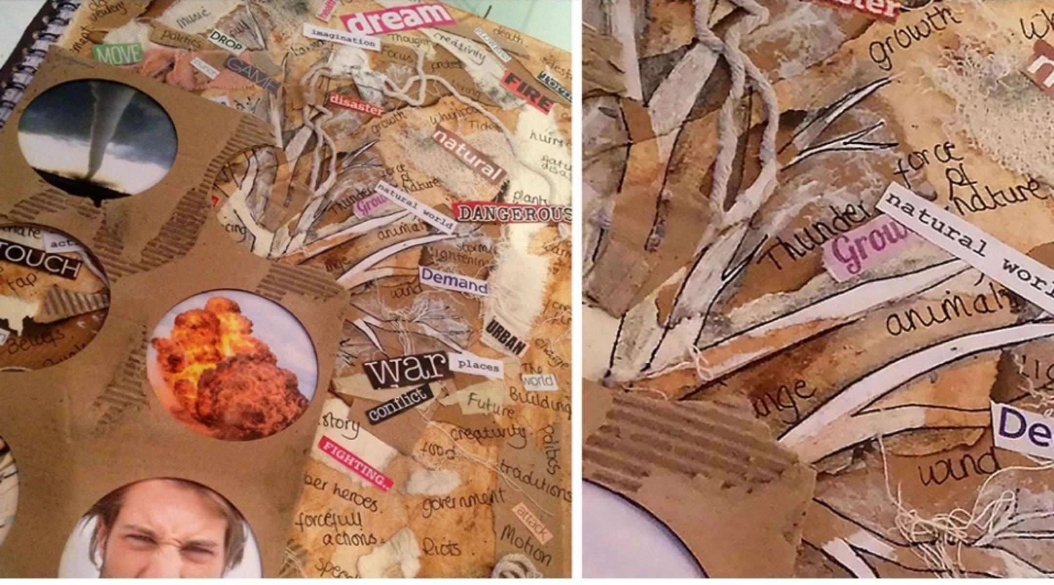 Make a textural collage of ideas