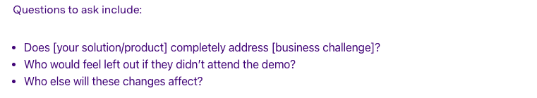 Sales Discovery Questions For The “Decision” Stage