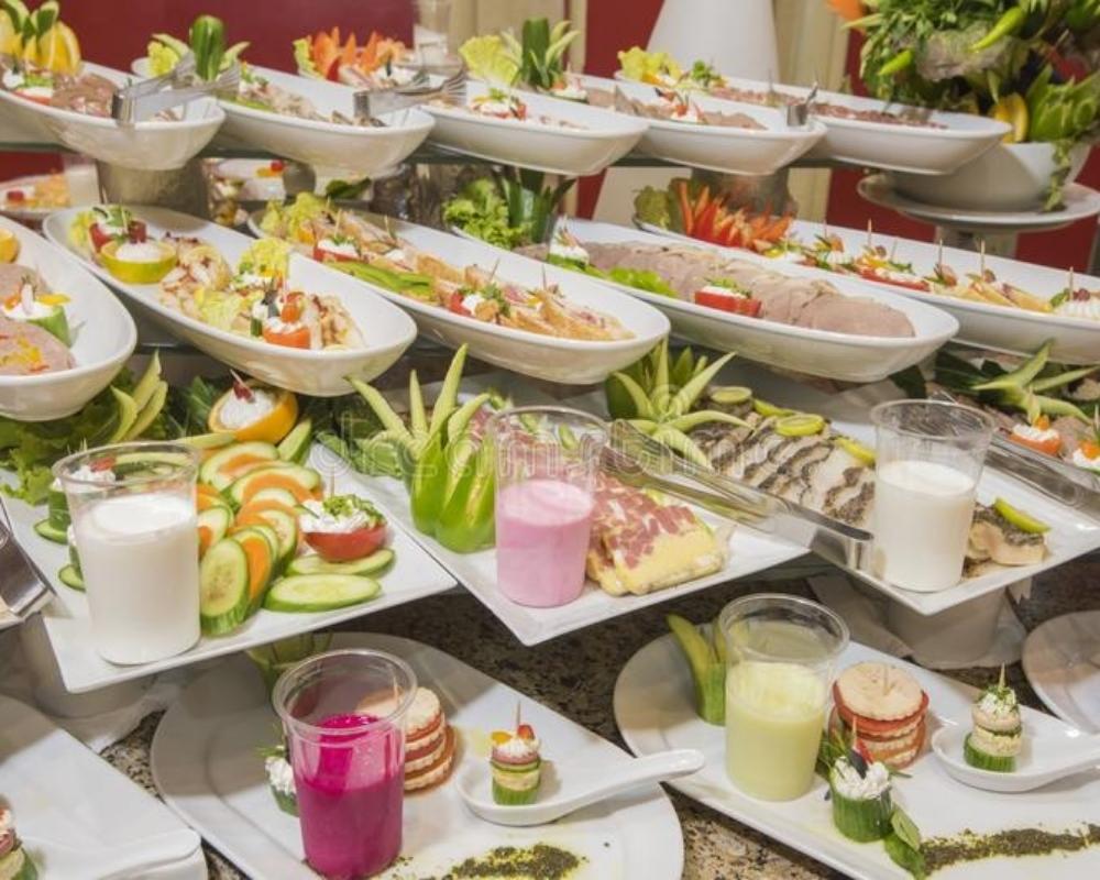 6. Survey the buffet