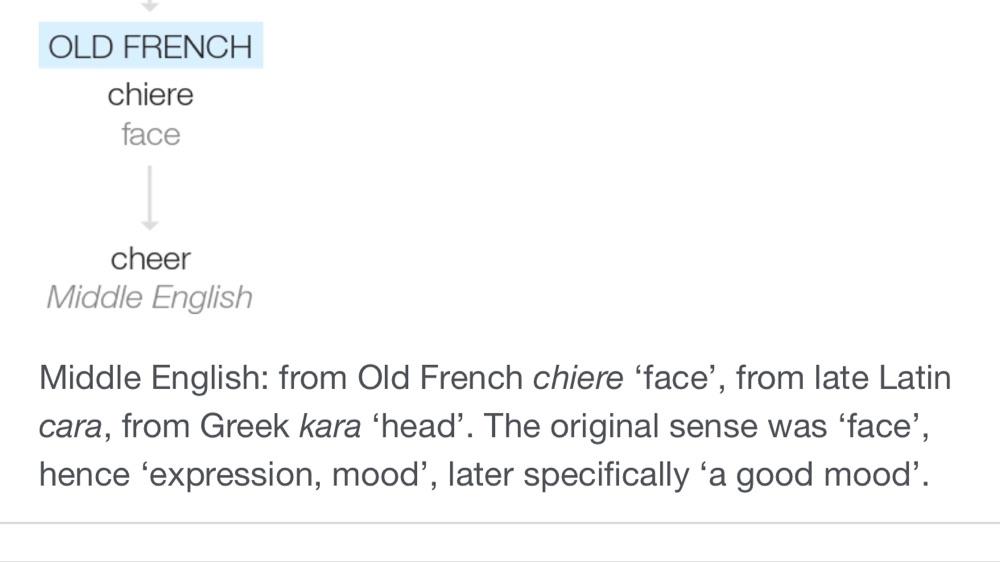 The Relationship Of “Cheer” And Face