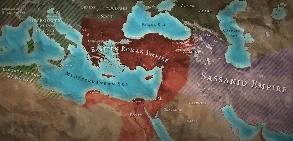 The world as Justinian takes power