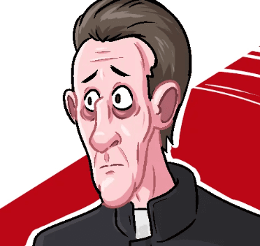 MONSIGNOR EDOUARD TALKING TO FATHER DURE