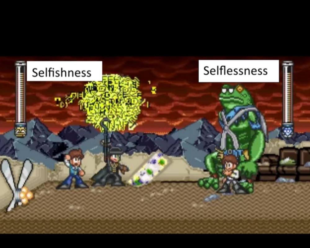All Things In Moderation, Even Selfishness