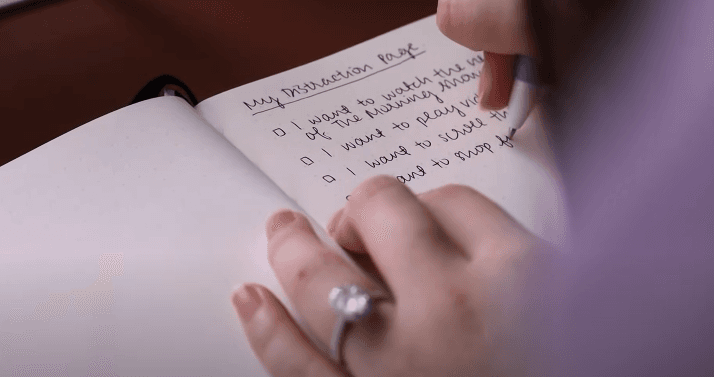 2: Write Down Distractions as They Come