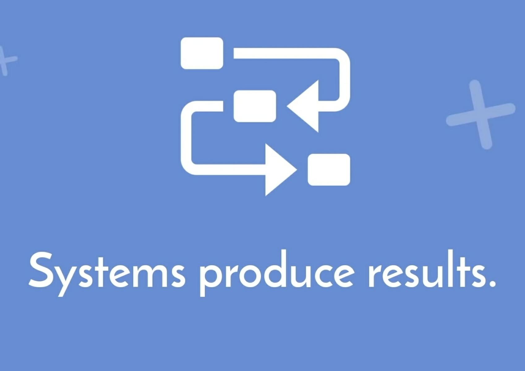Create systems, not goals.