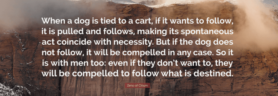 Stoicism, caught between determinism & free will