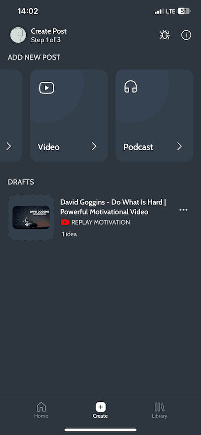 Example from Deepstash App on how to use the authoring tools to create microcontent